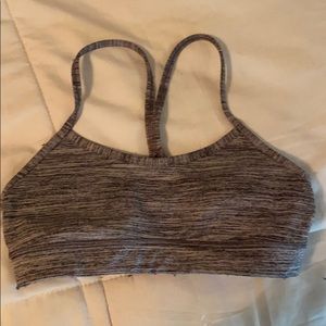 Lululemon Flow Y Bra Size 4 Grey/Black
